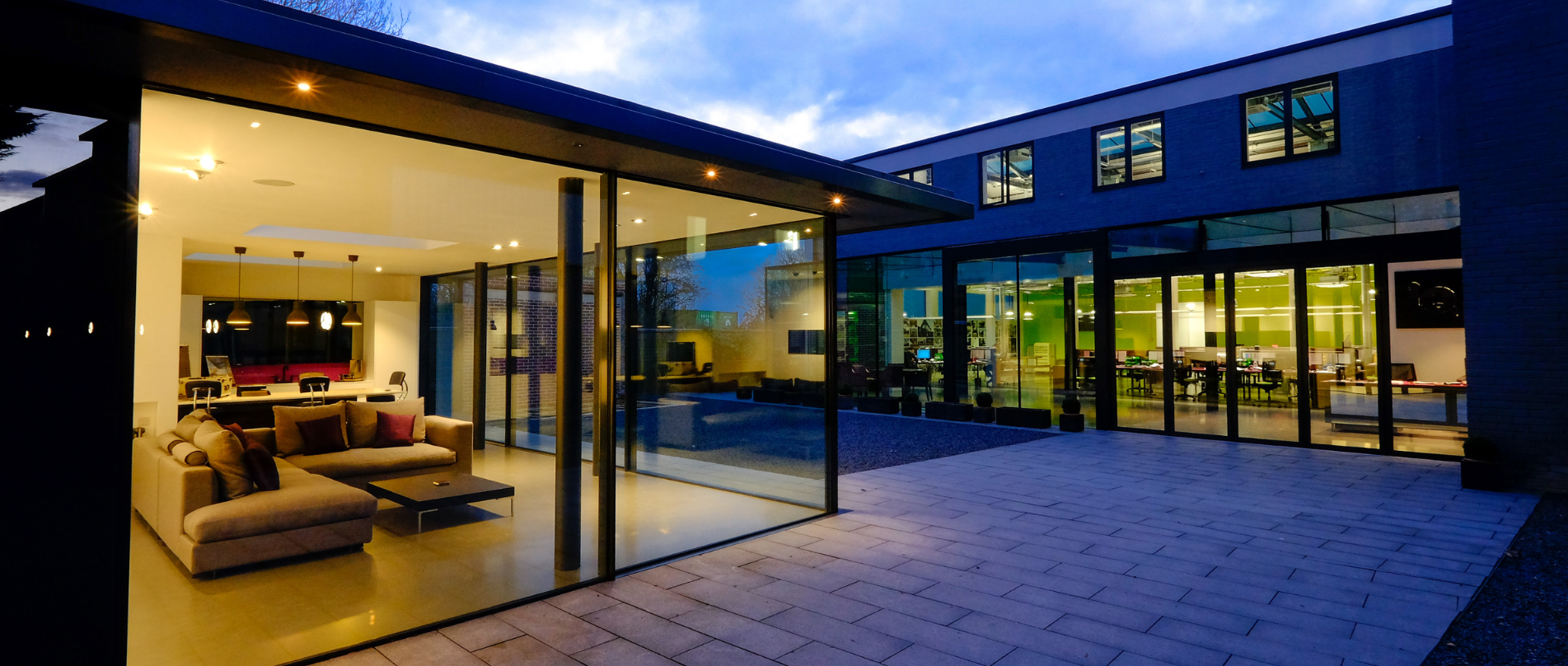 the aluminium window showroom at sky house