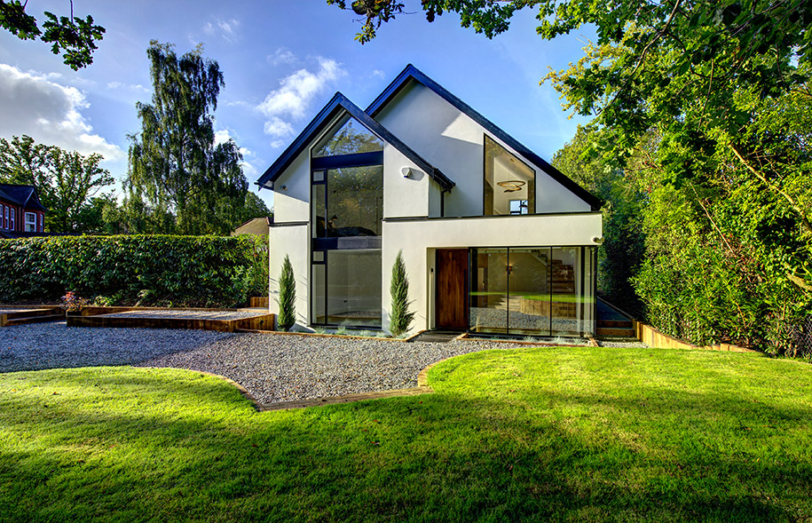 Structural glass gable windows