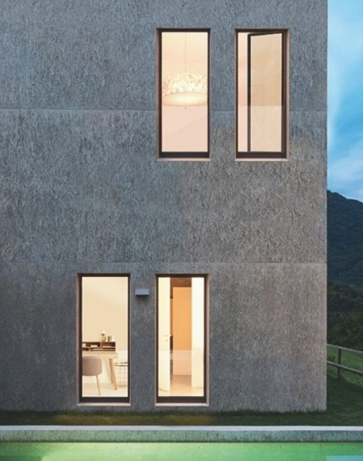  external view of aluminium tilt and turn windows