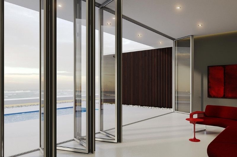 aluminium super lux bifold door tallest slim bifold door