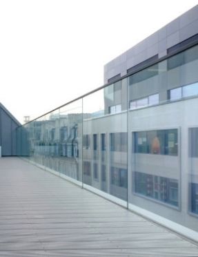 glass balustrade on a balcony