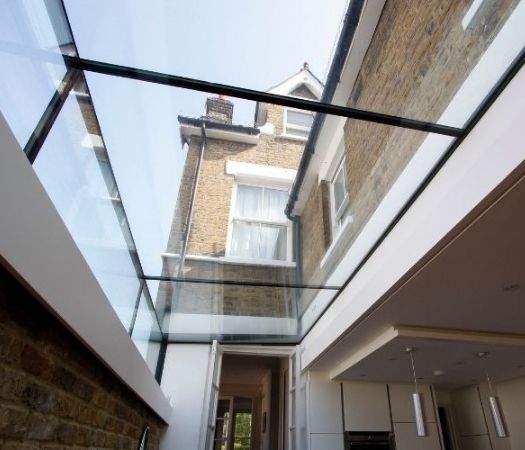 invisio thermally broken frameless rooflight with toughened glass and laminated inner pane