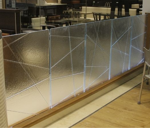 kiln formed glass - decorative glazing - internal glass balustrade
