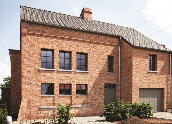 steel look aluminium framed windows for a traditional industrial style design
