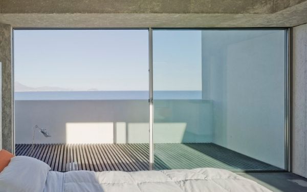 sieger XL oversized sliding glass doors leading out to and external balcony area