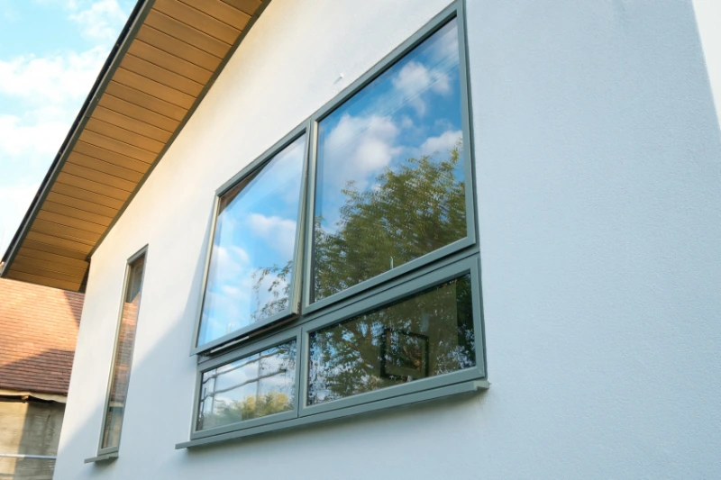 top hung casement window with slim aluminium framing form sieger systems