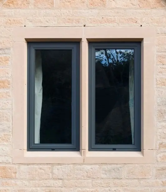 two slim framed aluminium casement window from sieger systems