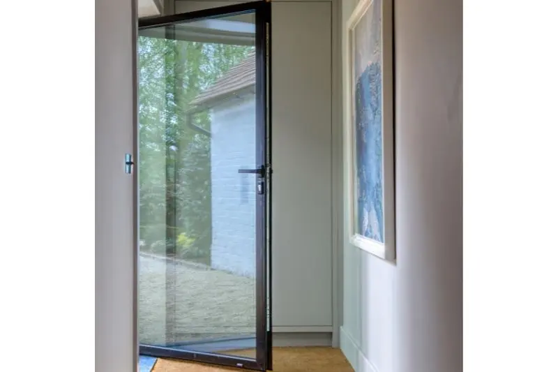 Sieger Lux Casement Door in a modern home renovation with minimal aluminium framing
