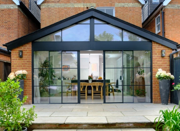 glazing bars used to give an industrial